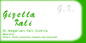 gizella kali business card